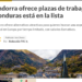 L'imatge de la portada d'un digital hondureny sobre l'oferta de feina a Andorra. Foto: TVC.