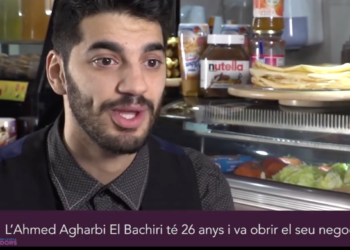 Ahmed Agharbi en el vídeo.Foto: Xarxes.
