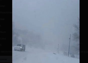 Imatge de la carretera tallada. Foto: X.