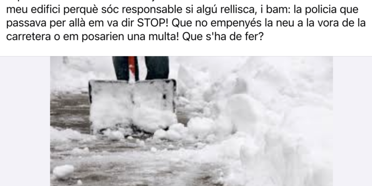 Imatge del missatge. Foto: Xarxes.