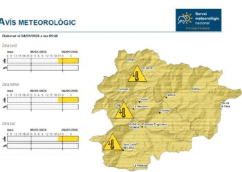 L'avís groc activat pel Servei Meteorològic.