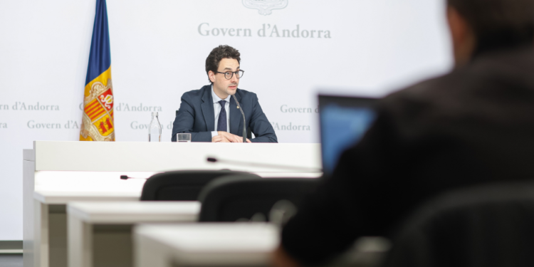 El portaveu del Govern Guillem Casal en roda de premsa.
