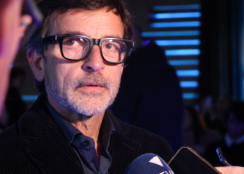 El president de la Comissió gestora del Fons de Reserva de Jubilació, Jordi Cinca, en roda de premsa.