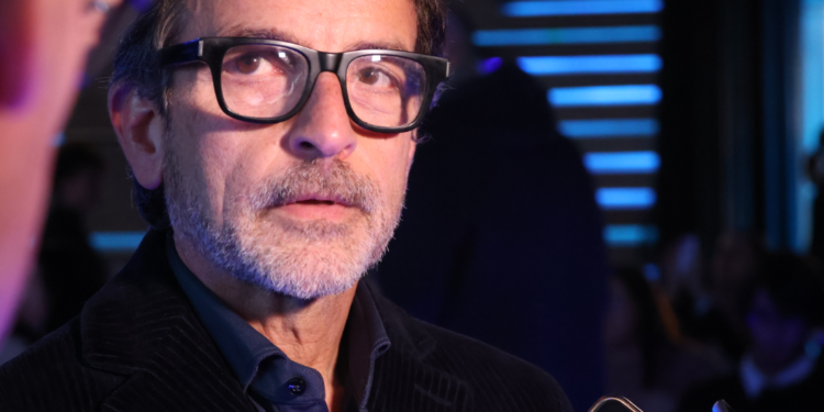 El president de la Comissió gestora del Fons de Reserva de Jubilació, Jordi Cinca, en roda de premsa.