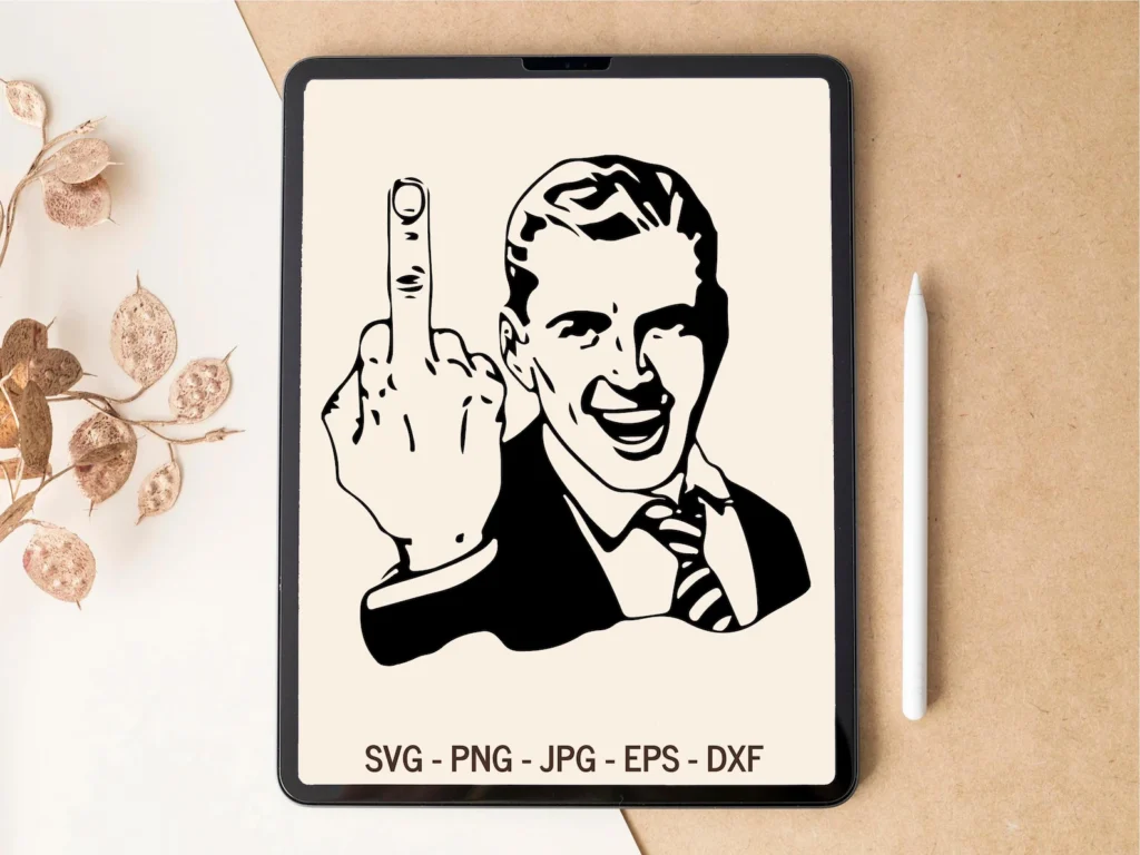 Imatge d'un home fent un 'fuck you'. Foto: Google.