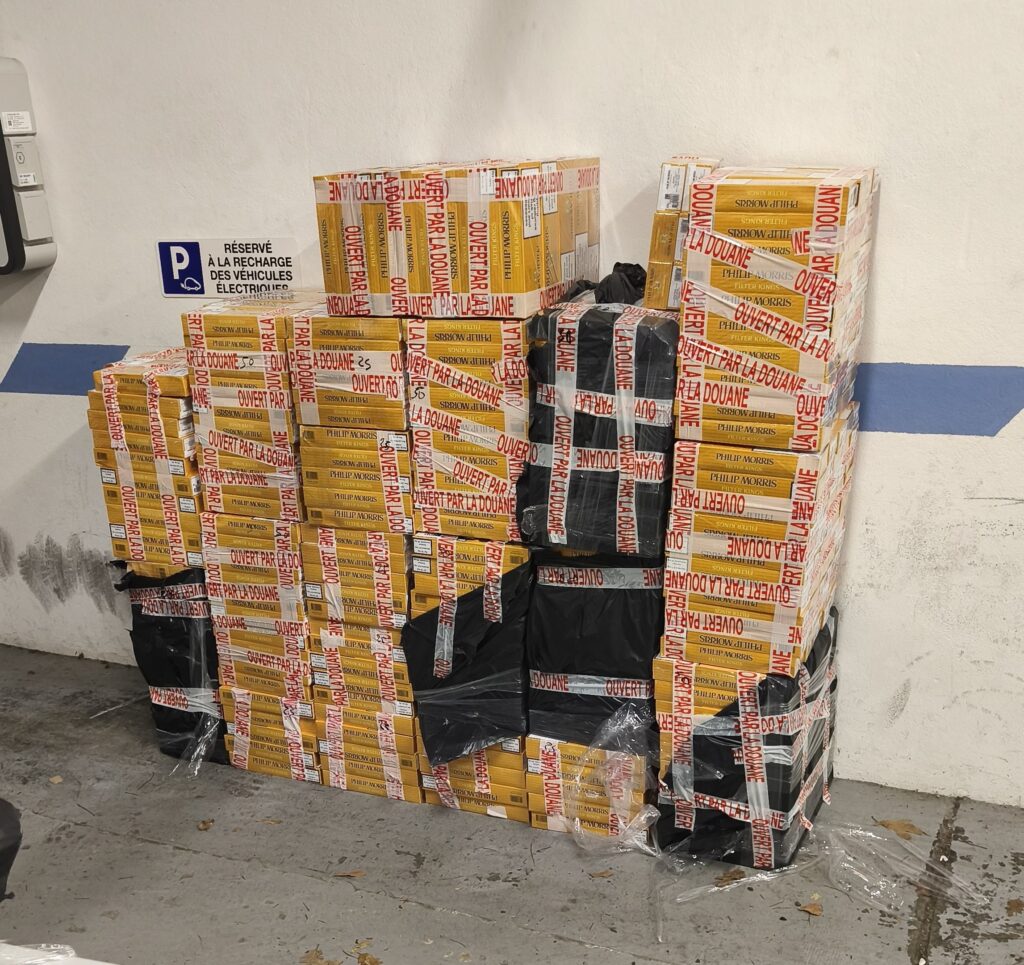 Tabac capturat en una operació anticontraban a l'Arieja. Foto: LDM.