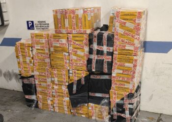 Tabac capturat en una operació anticontraban a l'Arieja. Foto: LDM.