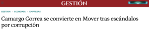 Notícia sobre el canvi de mnom de Camargo Correa.