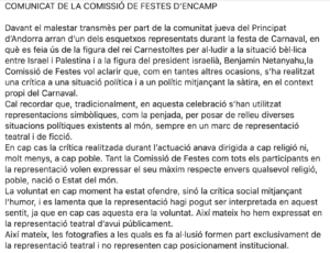 Comunicat de la comissió de festes.