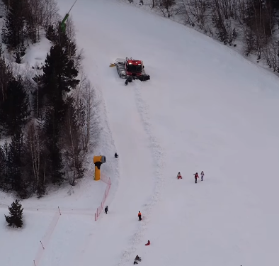 Un frame del vídeo publicat a xarxes (@enjoyingmountains).