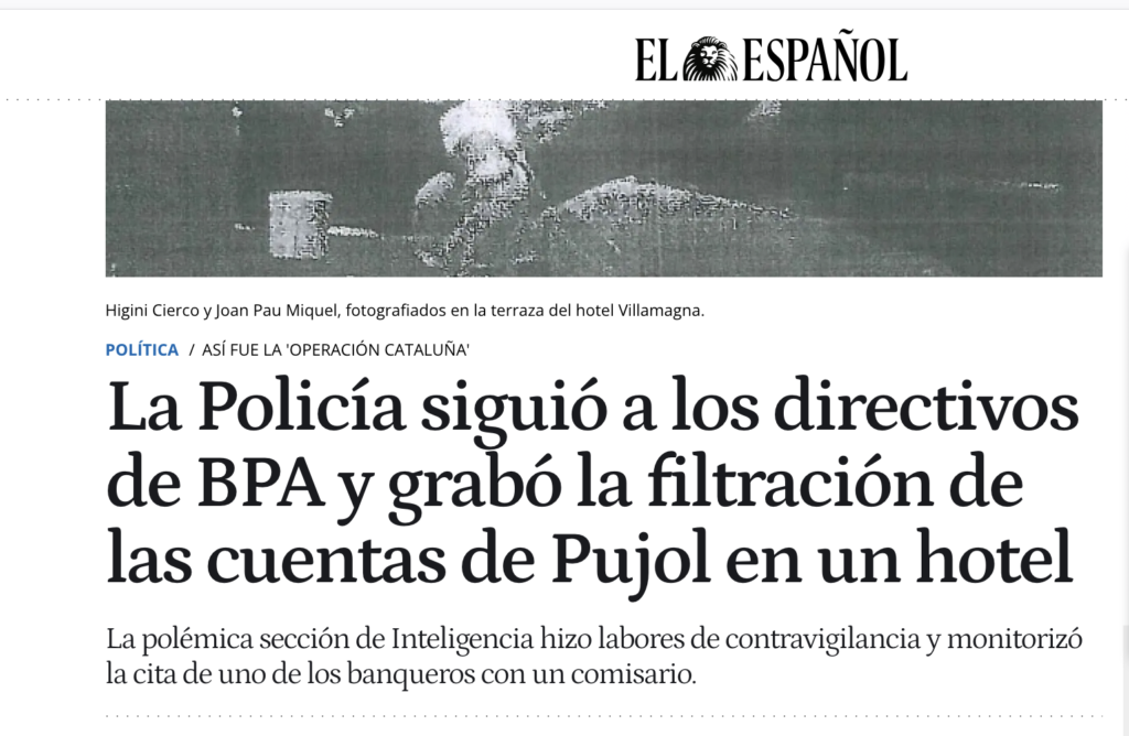 Article que recull el seguiment de l'entrega i on hi ha Miquel i Cierco a la foto / El Español