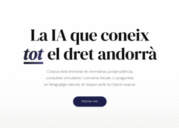 La pàgina d'accés a la IA Corpus.