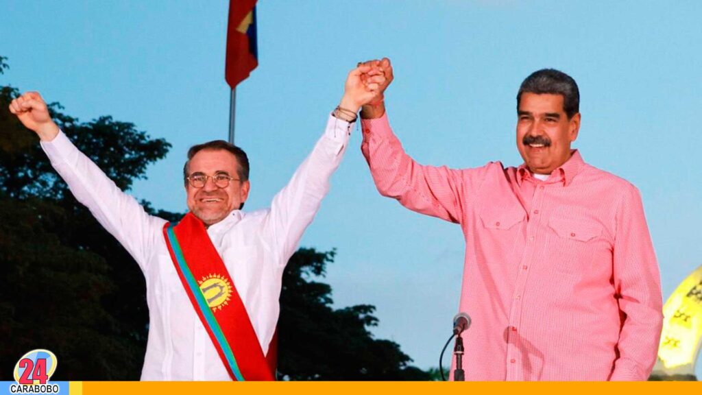 Rafael Lacava amb Maduro després de guanyar les eleccions de governador de Carabobo. Foto: Google.