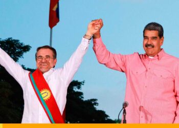 Rafael Lacava amb Maduro després de guanyar les eleccions de governador de Carabobo. Foto: Google.