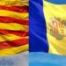 La senyera catalana i la bandera d'Andorra.