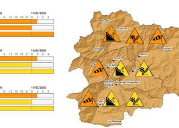 Alerta taronja aquest dissabte per ventades a tot el país que arribaran a 90 km/h en alguns fons de vall
