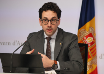 El minsitre portaveu, Guillem Casal, en roda de premsa.