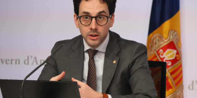 El minsitre portaveu, Guillem Casal, en roda de premsa.