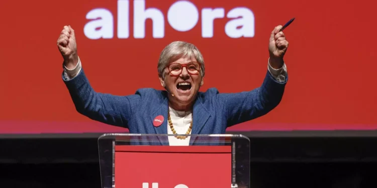 Míting del partit Alhora. Foto: ARA.