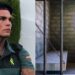 Collage de l'influencer d'Andorra Héctor 'Morritos' vestit de guàrdia civil i una presó emulant el pròxim reality de 'Zona Gemelos'.