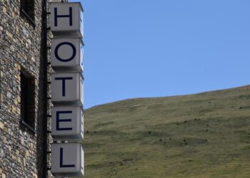 L'entrada d'un hotel.