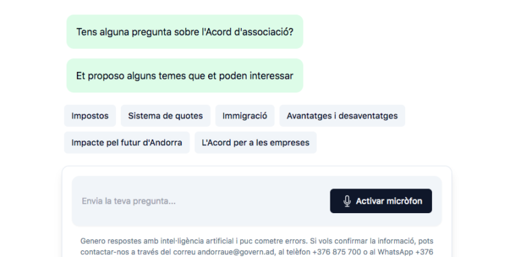 La IA per resoldre dubtes sobre l’acord d’associació acumula més de 5.400 consultes
