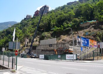 L'estat del terreny després de la primera fase dels treballs. Foto: Comú de Sant Julià de Lòria