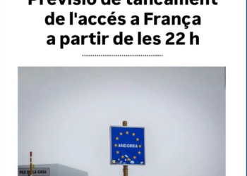 Tancament de la frontera amb França a partir de les 22 hores a causa del temporal