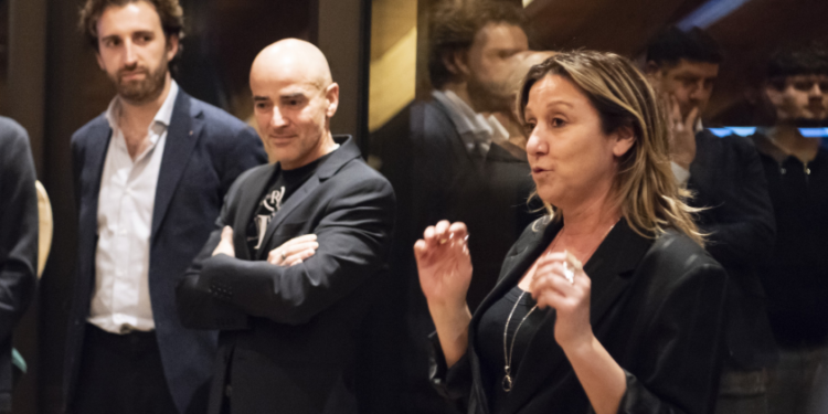D’esquerra a dreta, Andreu Tomàs, country manager de Var Group a Andorra; Gorka Jiménez, regional manager de Var Group Iberia; i Francesca Moriani, CEO de Var Group, aquest dijous en la trobada celebrada a Soldeu.