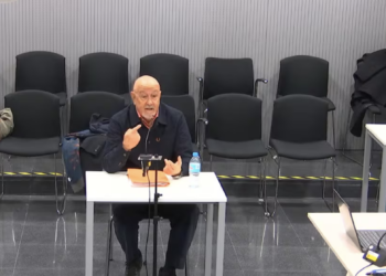 Marcelino Martín Blas durant la declaració / Audiència Nacional