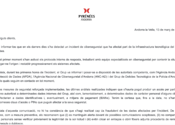 Imatge del comunicat de Pyrénées / Pyrénées
