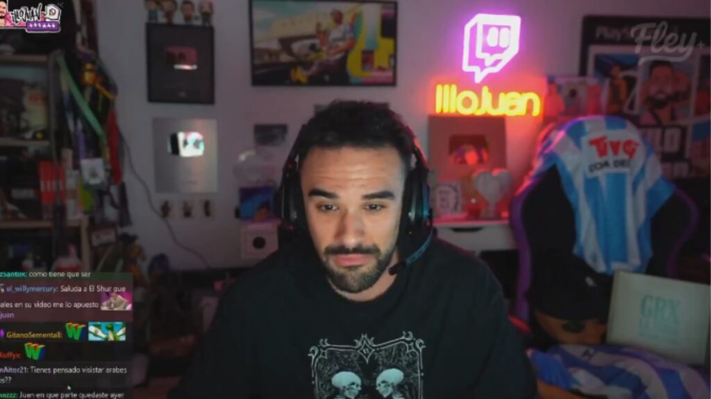 L'streamer espanyol IlloJuan en directe a Twitch.