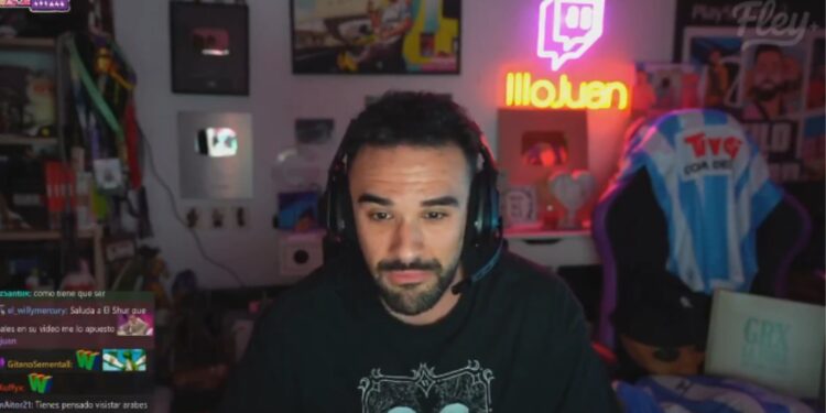 L'streamer espanyol IlloJuan en directe a Twitch.