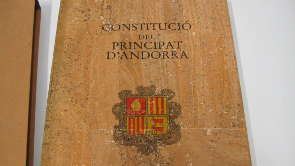 Imatge de la Constitució del Principat d'Andorra.