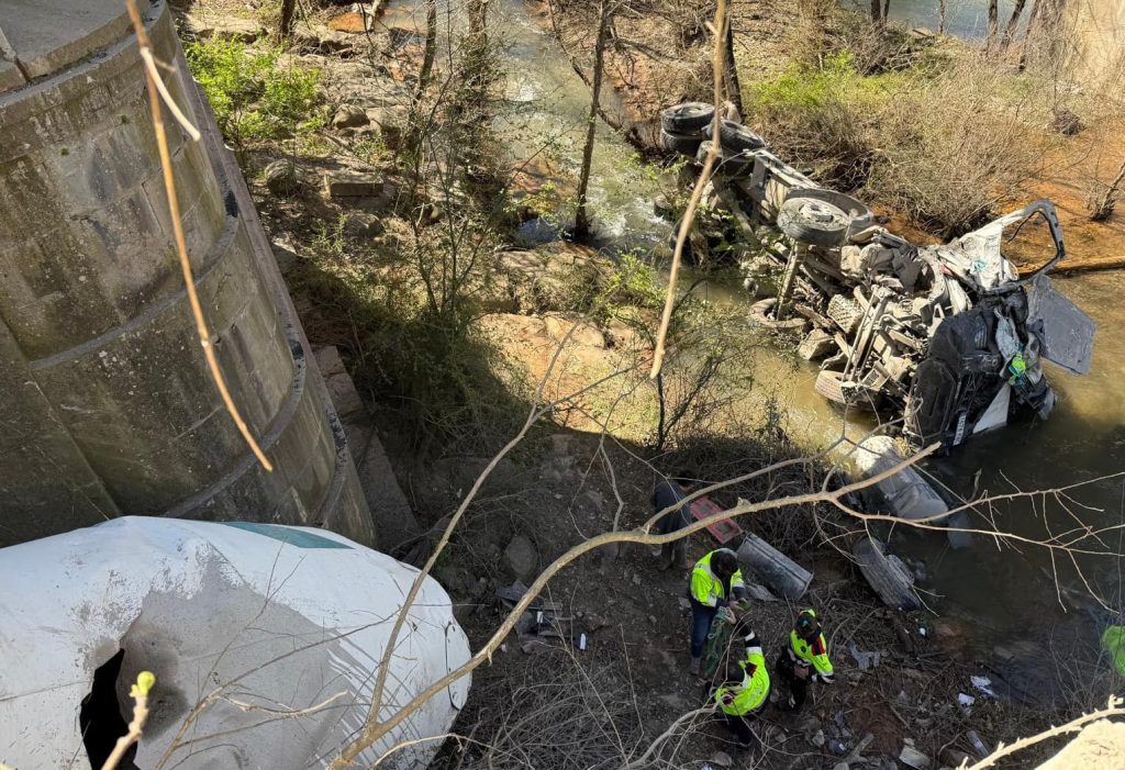Accident d'un camió formigonera