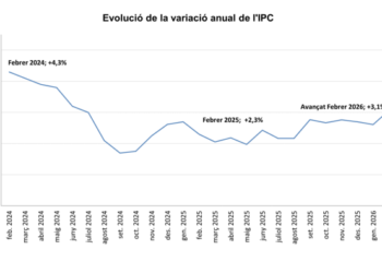 L'evolució de la variació anual de l'IPC. Foto: Departament d'Estadística