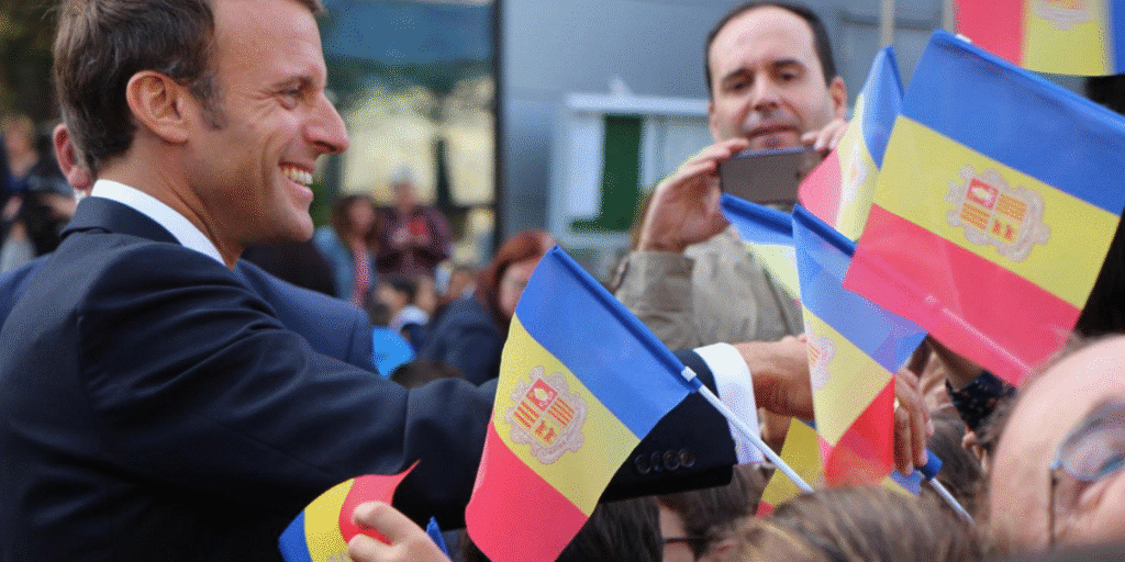 Macron durant la visita a Andorra el 2019 / Arxiu