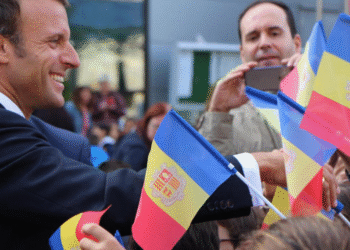 Macron durant la visita a Andorra el 2019 / Arxiu