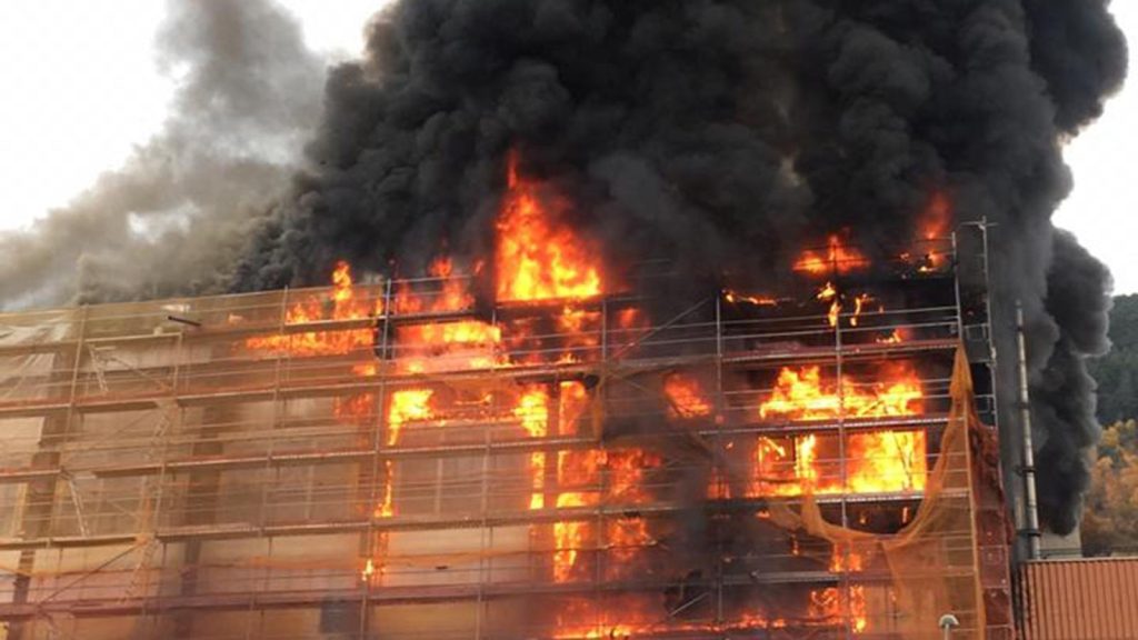 L'incendi als Serradells el novembre del 2018.