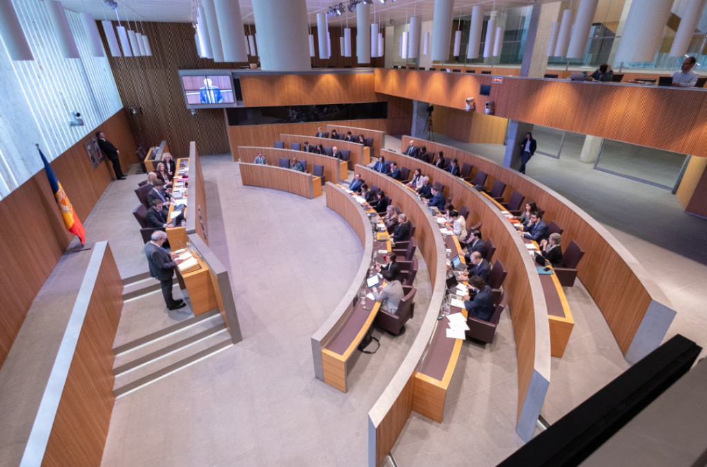 La sessió parlamentària del Consell General.