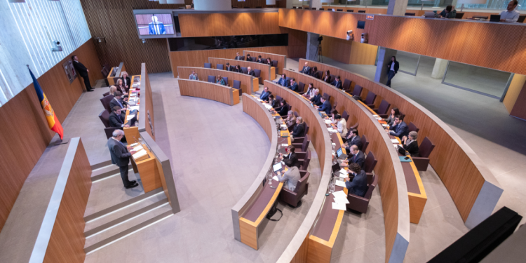 La sessió parlamentària del Consell General.