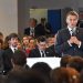 El copríncep francès, i president de la República Francesa, Emmanuel Macron, al Lycée Comte de Foix. Foto: I. M. (ANA)