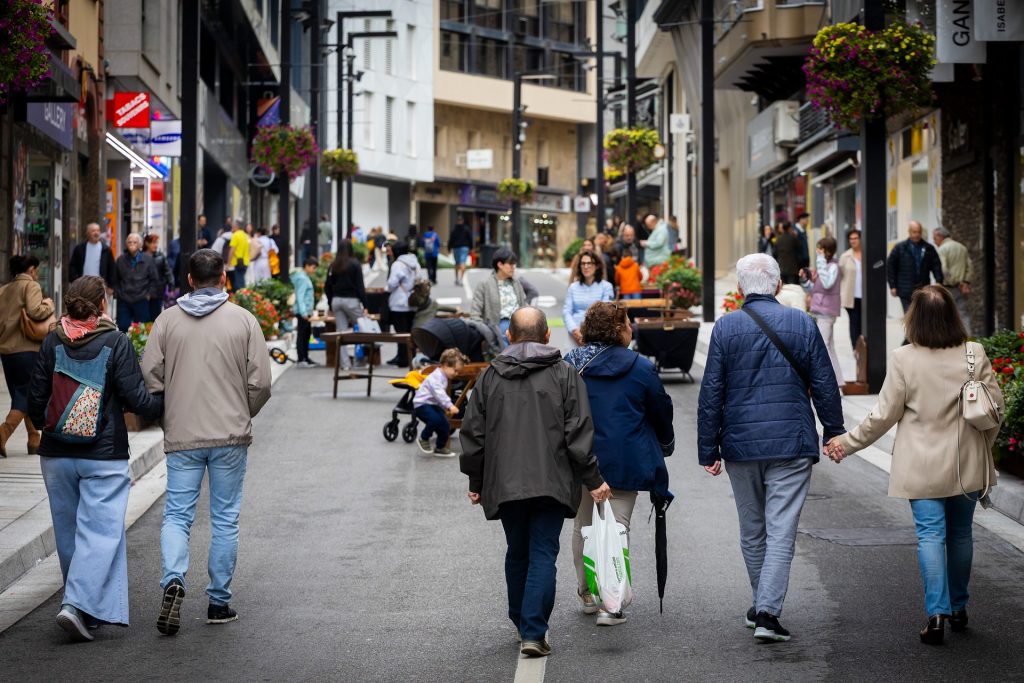 Carrers d'Andorra la Vella sense vehicles. Foto: Comú d'Andorra la Vella