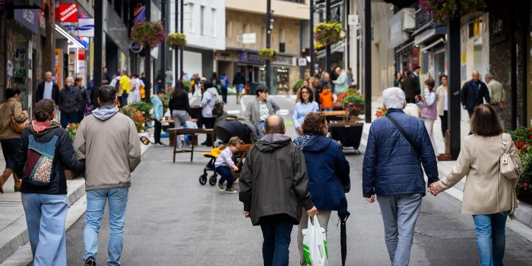 Carrers d'Andorra la Vella sense vehicles. Foto: Comú d'Andorra la Vella