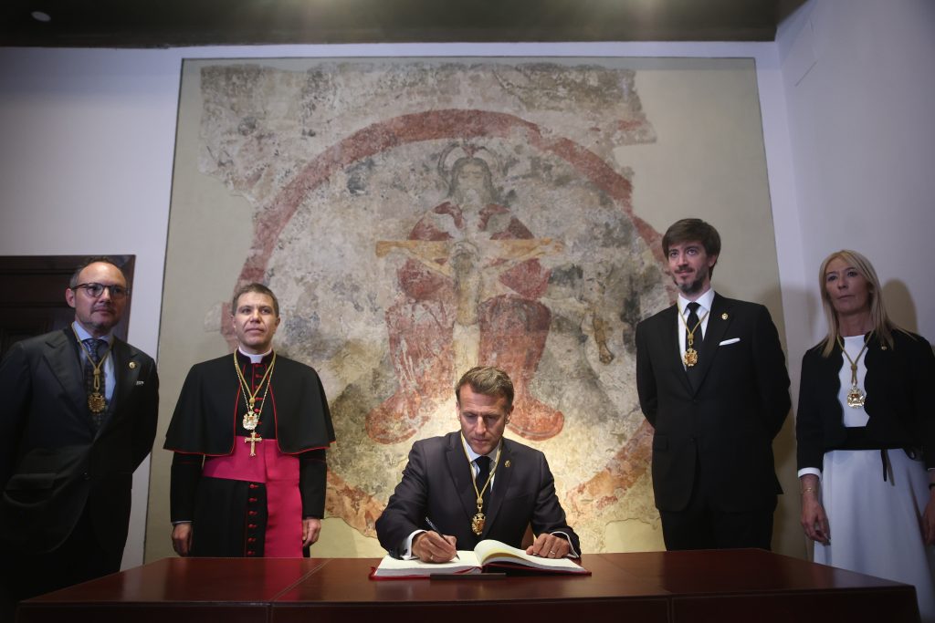 Visita de Macron a Casa de la Vall. Foto: Consell General