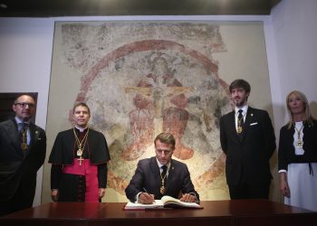 Visita de Macron a Casa de la Vall. Foto: Consell General