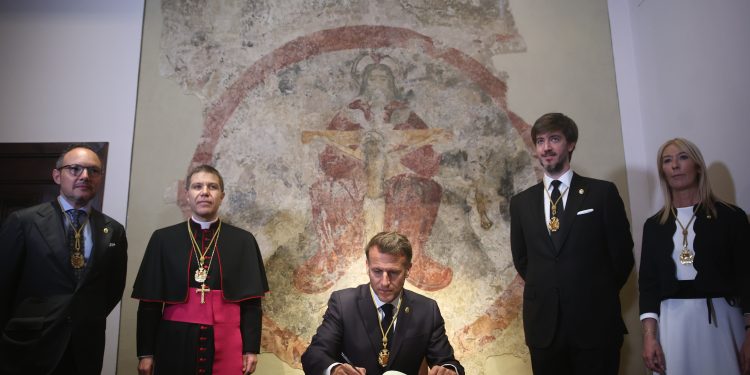 Visita de Macron a Casa de la Vall. Foto: Consell General