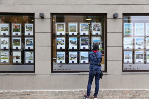 Una dona mira anuncis immobiliaris / Google