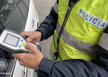 Imatge d'una prova d'alcoholèmia / Policia