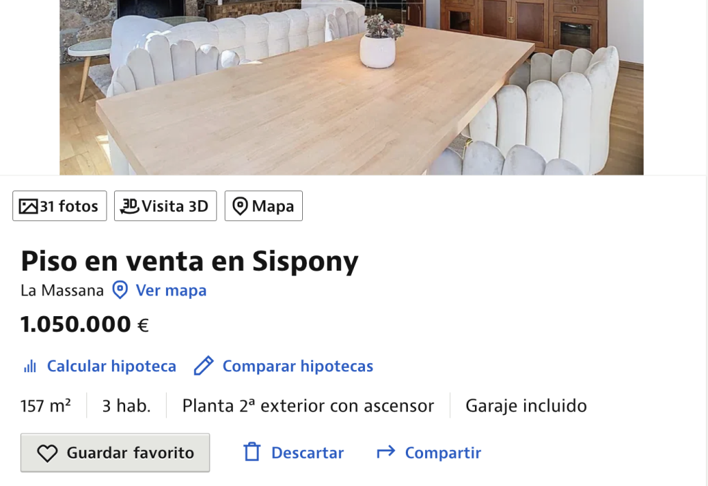 Anunci en un portal immobiliari / Idealista